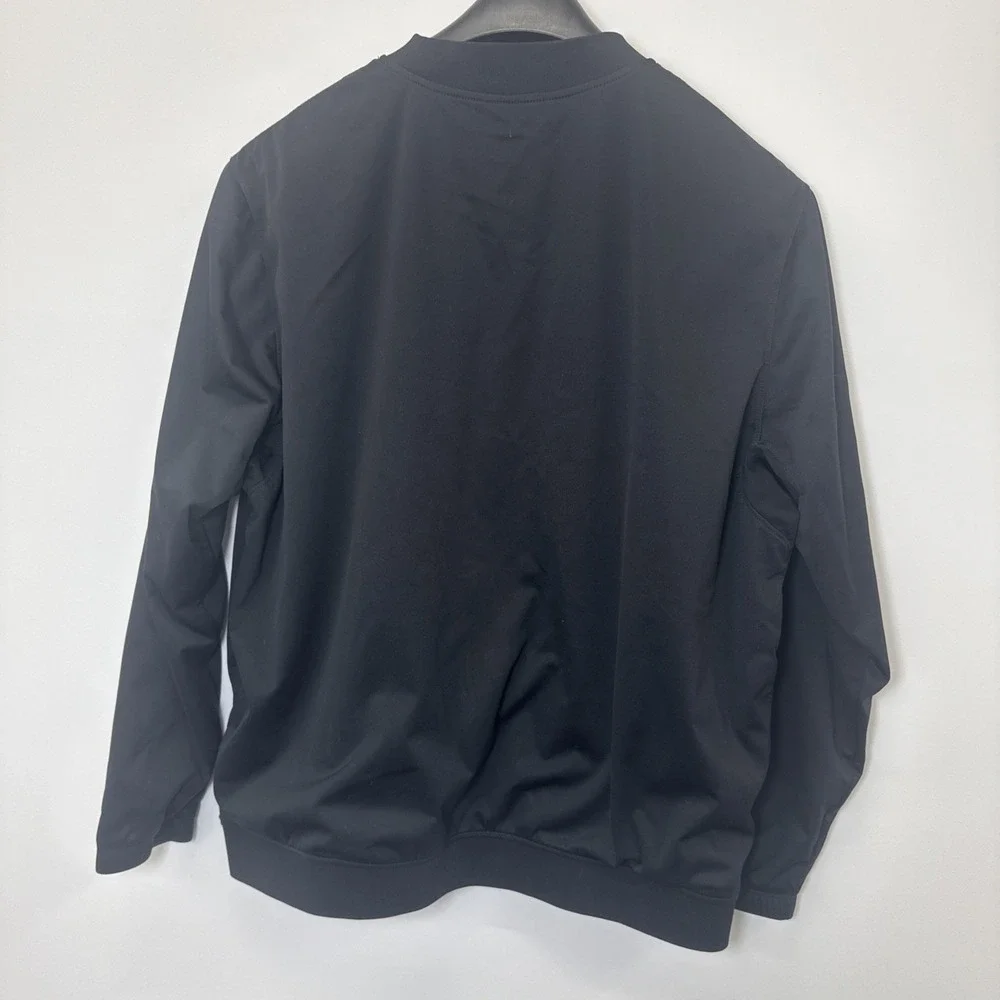Nike Golf Windbreaker XLarge Black Shield Victory Performance Crew Neck Pullover